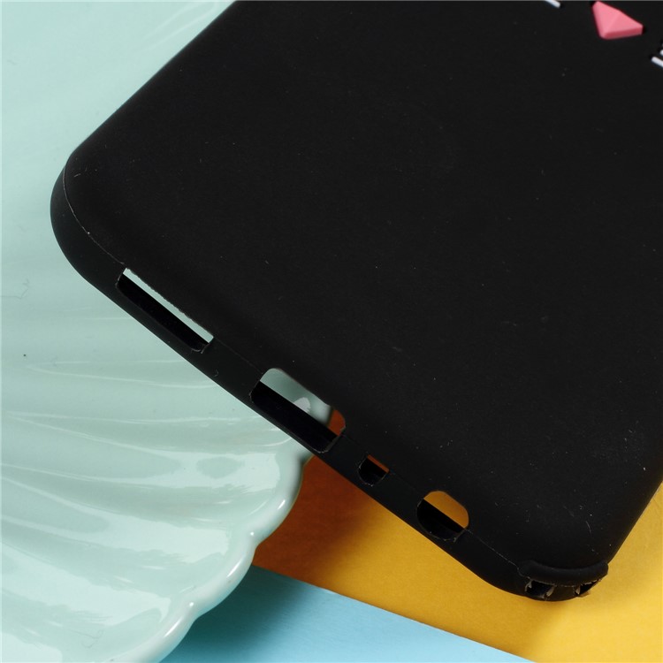 3D Mustache Cat Silicone Cover for Huawei Honor 8X / Honor View 10 Lite - Black-4