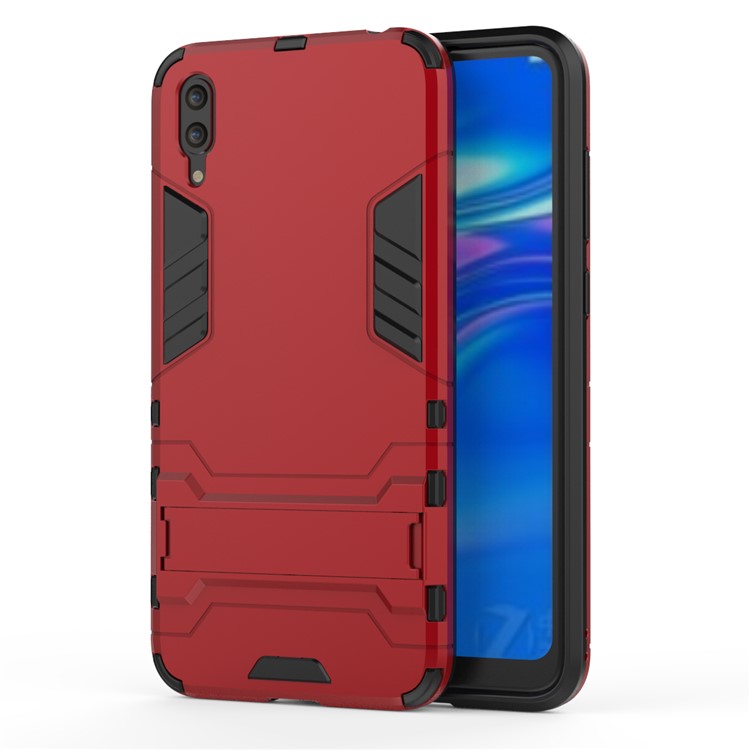 Cool Guard Kickstand PC TPU Hybrid Shell for Huawei Enjoy 9 / Y7 Pro (2019) - Red-5