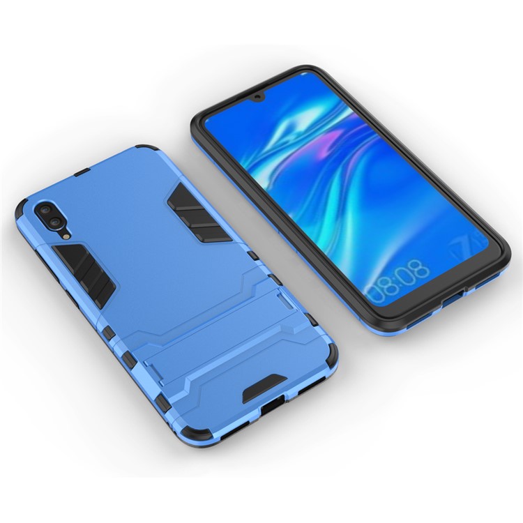 Legal Guarda Kickstand Plástico Caso Híbrido TPU Para Huawei Desfrutar De 9 / Y7 Pro (2019) - Bebê Azul-4