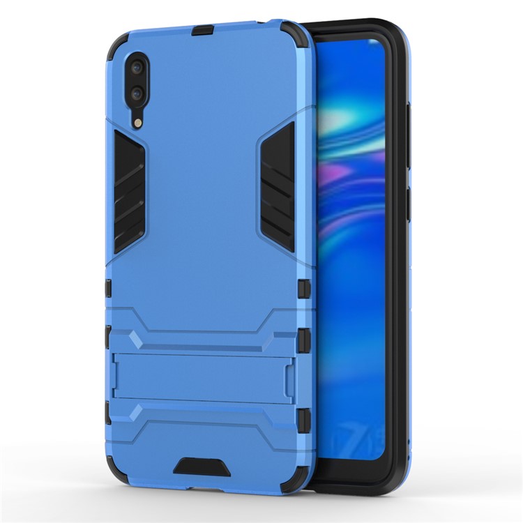 Legal Guarda Kickstand Plástico Caso Híbrido TPU Para Huawei Desfrutar De 9 / Y7 Pro (2019) - Bebê Azul-5