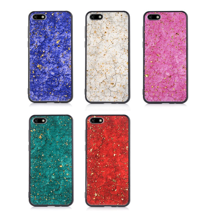 Epoxy Gold-stamping TPU Cell Phone Cover for Huawei Y5 (2018) - Green-11
