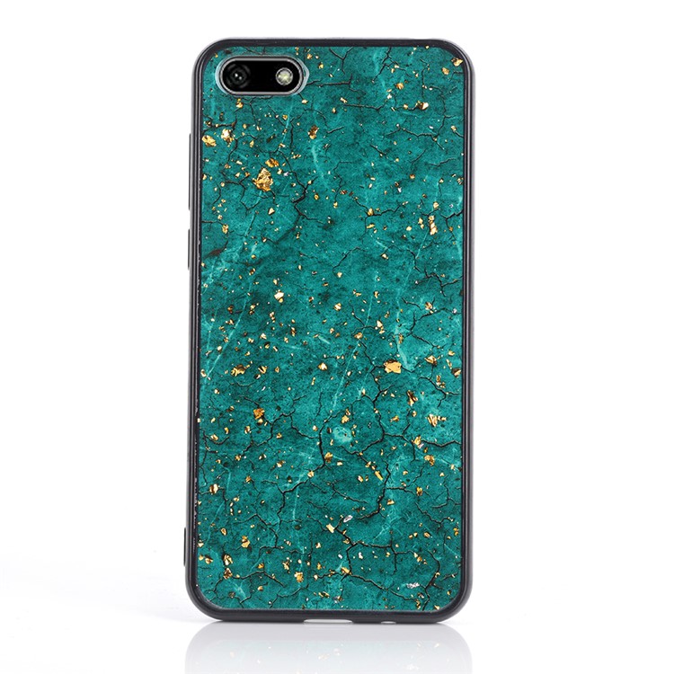 Epoxy Gold-stamping TPU Cell Phone Cover for Huawei Y5 (2018) - Green-5
