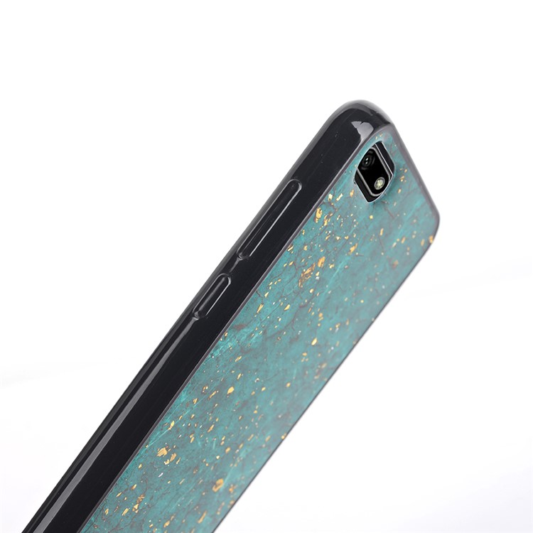 Epoxy Gold-stamping TPU Cell Phone Cover for Huawei Y5 (2018) - Green-8