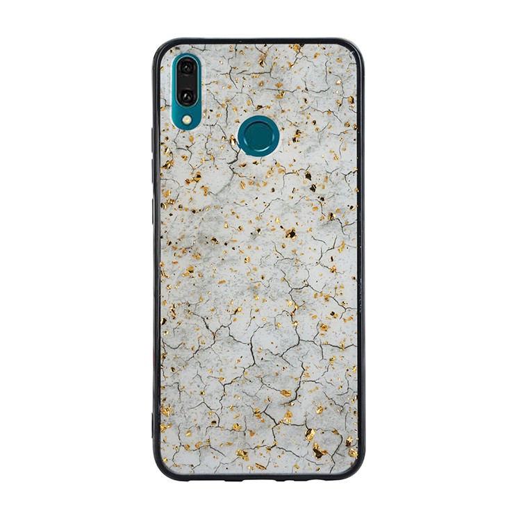Epoxy Gold-stamping TPU Phone Casing for Huawei Y9 (2019) / Enjoy 9 Plus - White-3