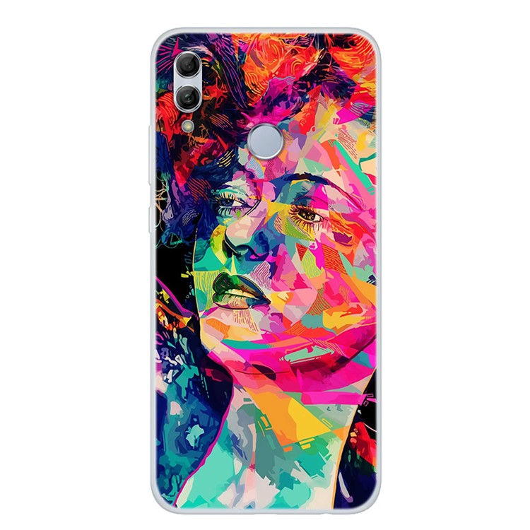 Patterning Printing TPU Protection Phone Case for Huawei Honor 10 Lite - Charming Girl-1