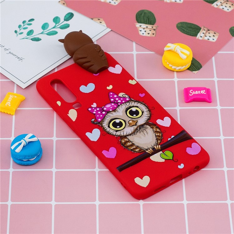 3D Cute Doll Pattern Printing TPU Case for Huawei P30 - Female Owl-6