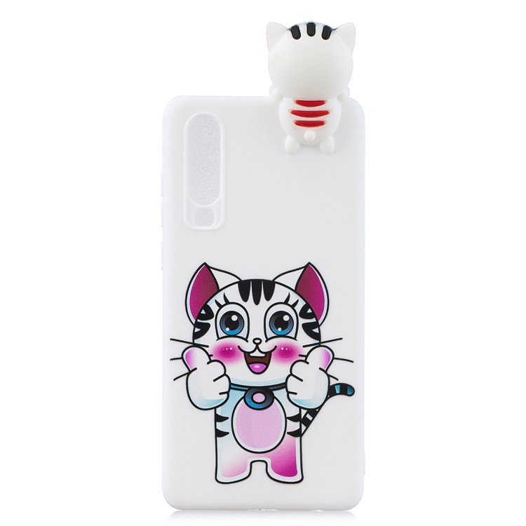 3D Cute Doll Pattern Printing TPU Cell Phone Case for Huawei P30 - Tiger-2