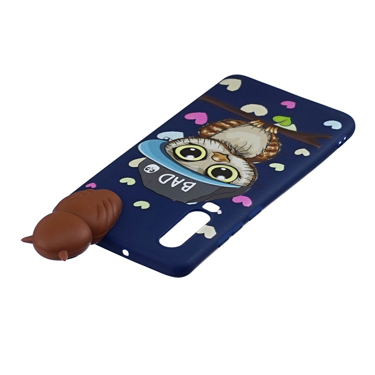 3D Cute Doll Pattern Printing TPU Case Accessory for Huawei P30 - Male Owl-5