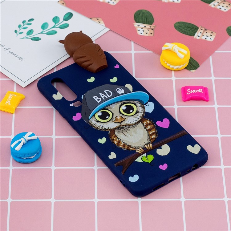 3D Cute Doll Pattern Printing TPU Case Accessory for Huawei P30 - Male Owl-6