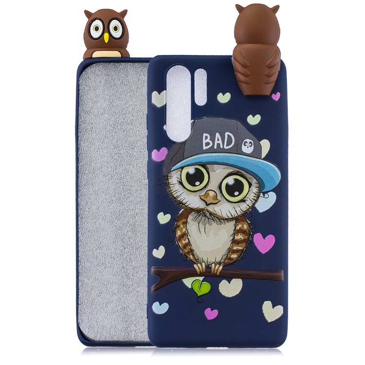3D Cute Doll Pattern Printing TPU Back Case for Huawei P30 Pro - Male Owl-1