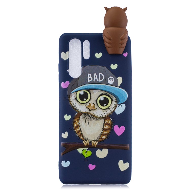 3D Cute Doll Pattern Printing TPU Back Case for Huawei P30 Pro - Male Owl-2