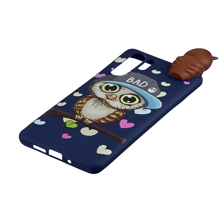 3D Cute Doll Pattern Printing TPU Back Case for Huawei P30 Pro - Male Owl-4