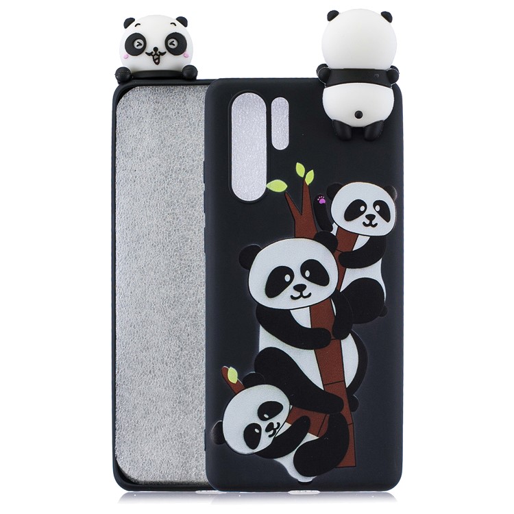 3D Cute Doll Pattern Printing TPU Protection Case for Huawei P30 Pro - Lovely Pandas-1
