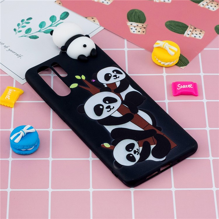3D Cute Doll Pattern Printing TPU Protection Case for Huawei P30 Pro - Lovely Pandas-5