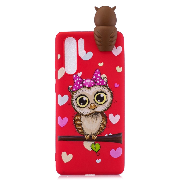 Boneca 3D Bonito Padrão De Impressão TPU Caso Acessório Para Huawei P30 Pro - Coruja Fêmea-2