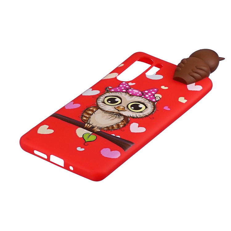 Boneca 3D Bonito Padrão De Impressão TPU Caso Acessório Para Huawei P30 Pro - Coruja Fêmea-4