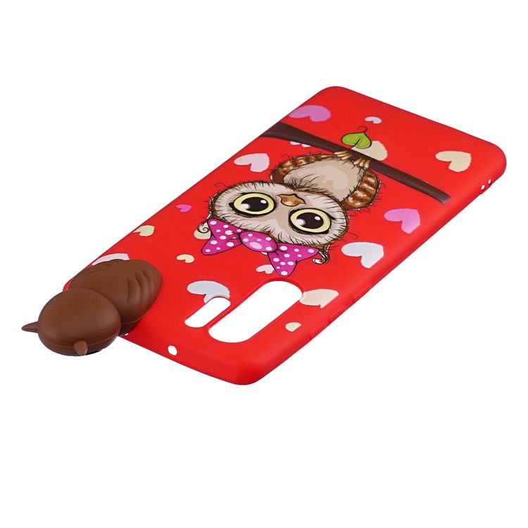 Boneca 3D Bonito Padrão De Impressão TPU Caso Acessório Para Huawei P30 Pro - Coruja Fêmea-5