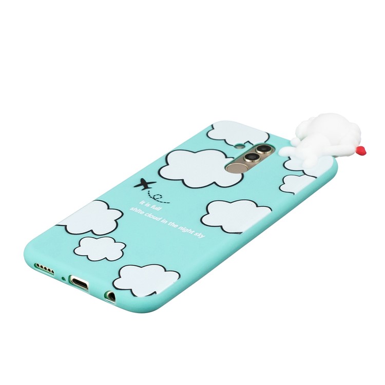 3D Cute Doll Pattern Printing TPU Case for Huawei Mate 20 Lite - Cloud Pattern-4