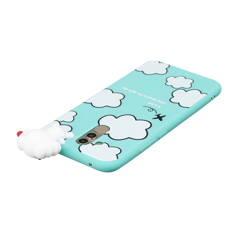 3D Cute Doll Pattern Printing TPU Case for Huawei Mate 20 Lite - Cloud Pattern-5