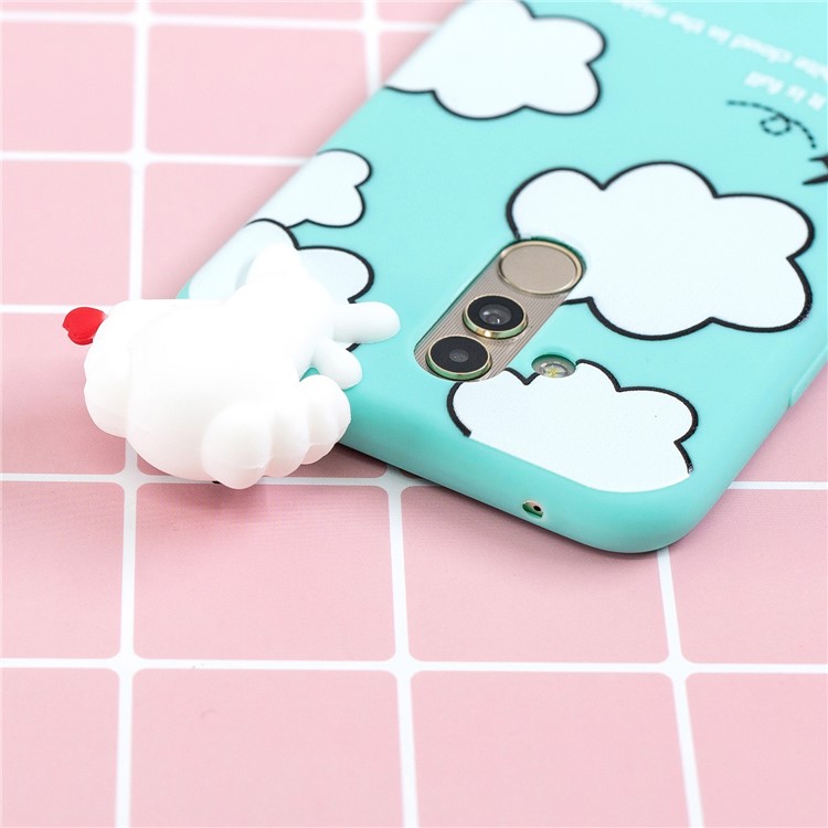 3D Cute Doll Pattern Printing TPU Case for Huawei Mate 20 Lite - Cloud Pattern-8
