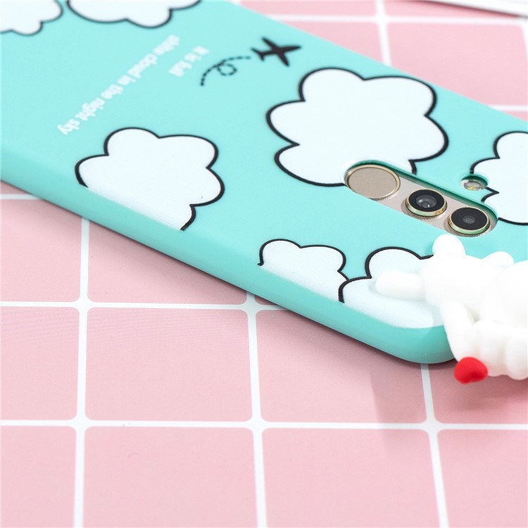 3D Cute Doll Pattern Printing TPU Case for Huawei Mate 20 Lite - Cloud Pattern-9