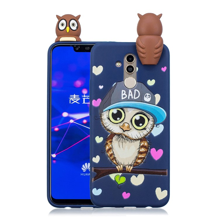 3D Cute Doll Pattern Printing TPU Cover for Huawei Mate 20 Lite - Male Owl-1