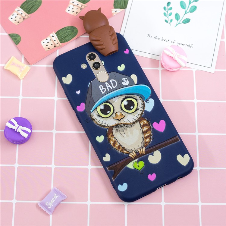 3D Cute Doll Pattern Printing TPU Cover for Huawei Mate 20 Lite - Male Owl-6