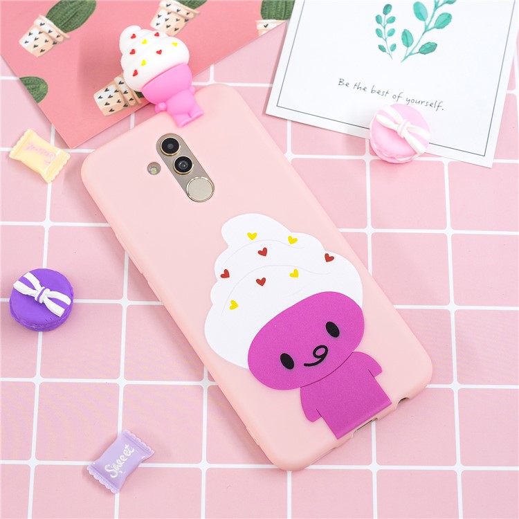 3d Fofo de Impressão de Padrões de Boneca TPU Back Case Para Huawei Mate 20 Lite - Animal de Desenho Animado