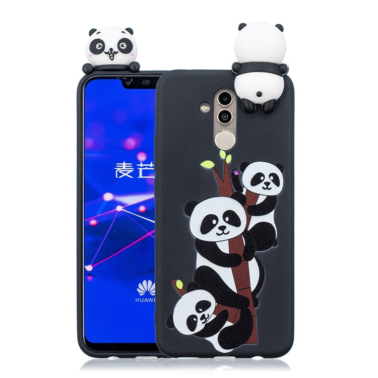3D Cute Doll Pattern Printing TPU Cover Case for Huawei Mate 20 Lite - Lovely Pandas-1