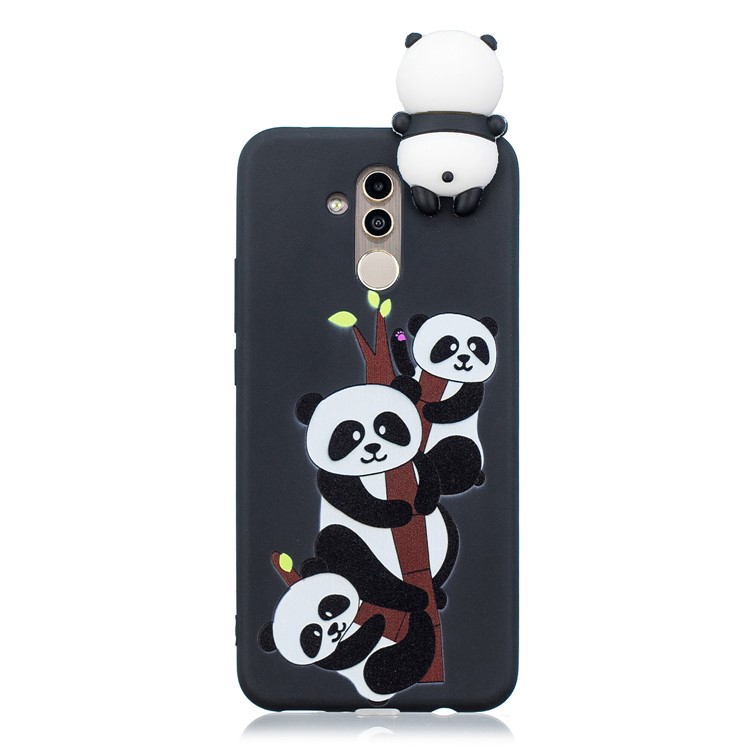 3D Cute Doll Pattern Printing TPU Cover Case for Huawei Mate 20 Lite - Lovely Pandas-2