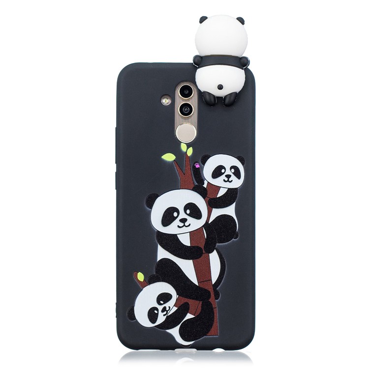 3d Fofo de Impressão de Padrões de Boneca TPU Capa Para Huawei Mate 20 Lite - Pandas Adoráveis-2