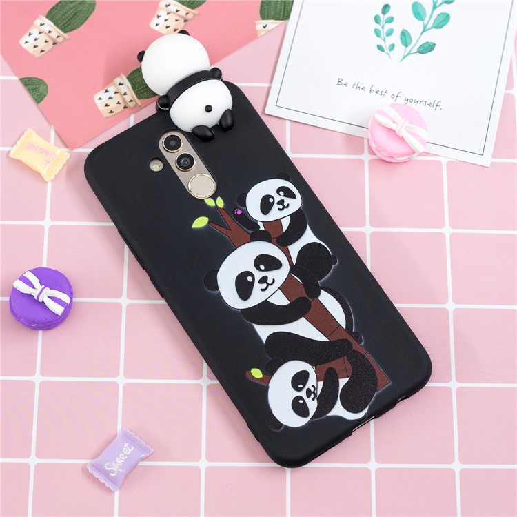 3D Cute Doll Pattern Printing TPU Cover Case for Huawei Mate 20 Lite - Lovely Pandas-6