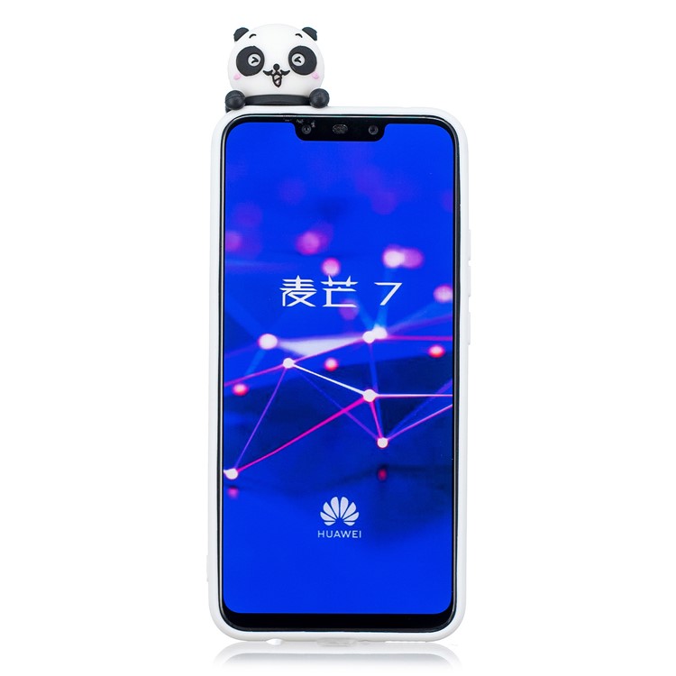 3D Patrón De Muñeca Linda Que Imprime La Caja Del Teléfono Móvil TPU Para Huawei Mate 20 Lite - Panda Adorable-3