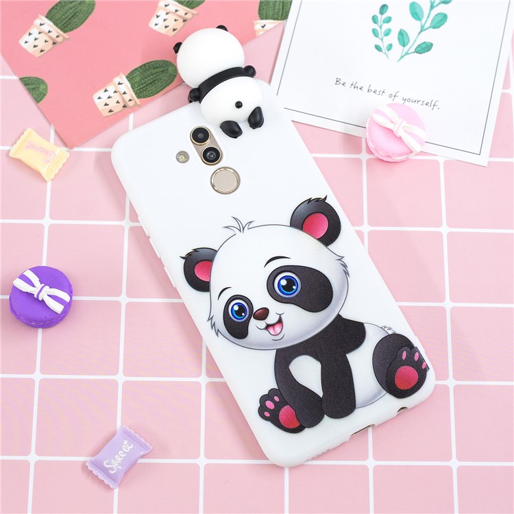3D Patrón De Muñeca Linda Que Imprime La Caja Del Teléfono Móvil TPU Para Huawei Mate 20 Lite - Panda Adorable-6