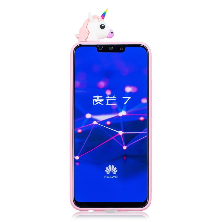 3D Cute Doll Pattern Printing TPU Case Accessory for Huawei Mate 20 Lite - Unicorn-3