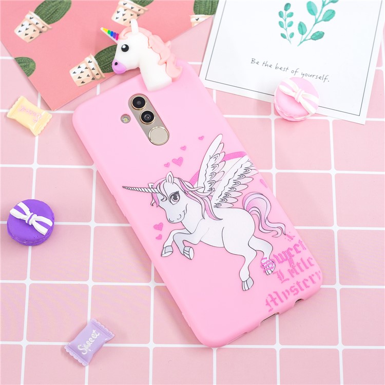 3D Cute Doll Pattern Printing TPU Case Accessory for Huawei Mate 20 Lite - Unicorn-6