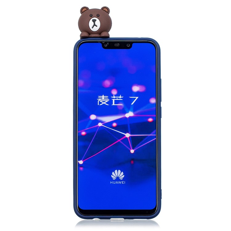 3D Cute Doll Pattern Printing TPU Phone Cover Case for Huawei Mate 20 Lite - Bear-3