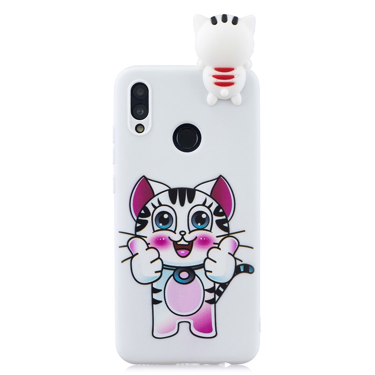 3D Padrão de Boneca Fofa Case TPU Para Huawei P Smart (2019) / Honra 10 Lite - Tigre