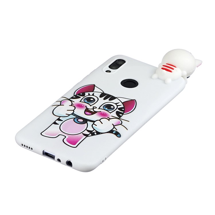 3D Padrão de Boneca Fofa Case TPU Para Huawei P Smart (2019) / Honra 10 Lite - Tigre