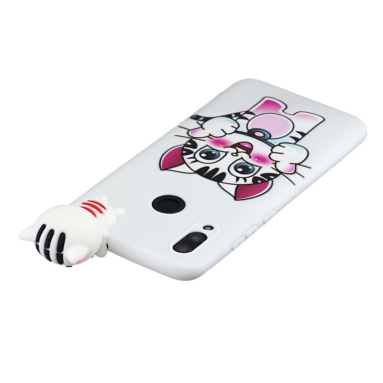 3D Padrão de Boneca Fofa Case TPU Para Huawei P Smart (2019) / Honra 10 Lite - Tigre