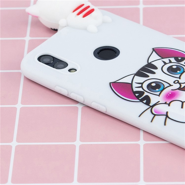 3D Padrão de Boneca Fofa Case TPU Para Huawei P Smart (2019) / Honra 10 Lite - Tigre