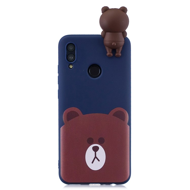 Caso Di Conchiglie In TPU Stampa Modello 3D Carino Per Huawei Smart (2019) / Onore 10 Lite - Orso-2