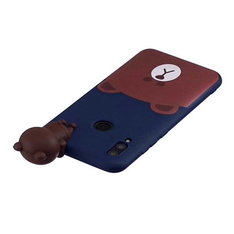 Caso Di Conchiglie In TPU Stampa Modello 3D Carino Per Huawei Smart (2019) / Onore 10 Lite - Orso-5