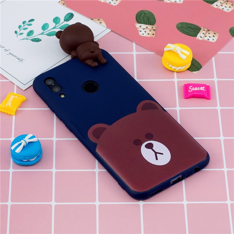 Caso Di Conchiglie In TPU Stampa Modello 3D Carino Per Huawei Smart (2019) / Onore 10 Lite - Orso-6