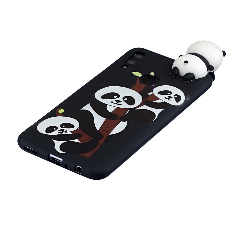 Estuche Suave de Impresión de Patrones de Muñecas 3d Lindo Para Huawei P Smart (2019) / Honor 10 Lite - Preciosos Pandas-4