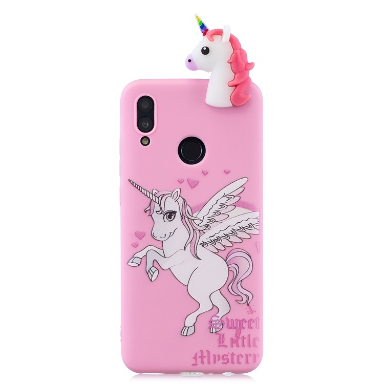 3D Cute Doll Pattern Printing TPU Flexible Case for Huawei P Smart (2019) / Honor 10 Lite - Unicorn-2