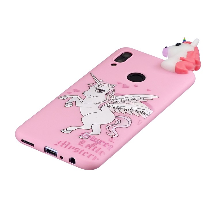 3D Cute Doll Pattern Printing TPU Flexible Case for Huawei P Smart (2019) / Honor 10 Lite - Unicorn-4