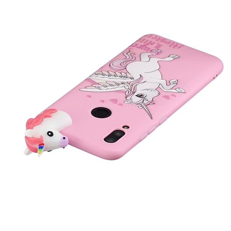 3D Cute Doll Pattern Printing TPU Flexible Case for Huawei P Smart (2019) / Honor 10 Lite - Unicorn-5