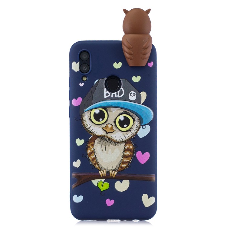Modello Di Bambola 3D Carino Stampa Caso Accessorio TPU Per Huawei P Smart (2019) / Onore 10 Lite - Gufo Maschio-2