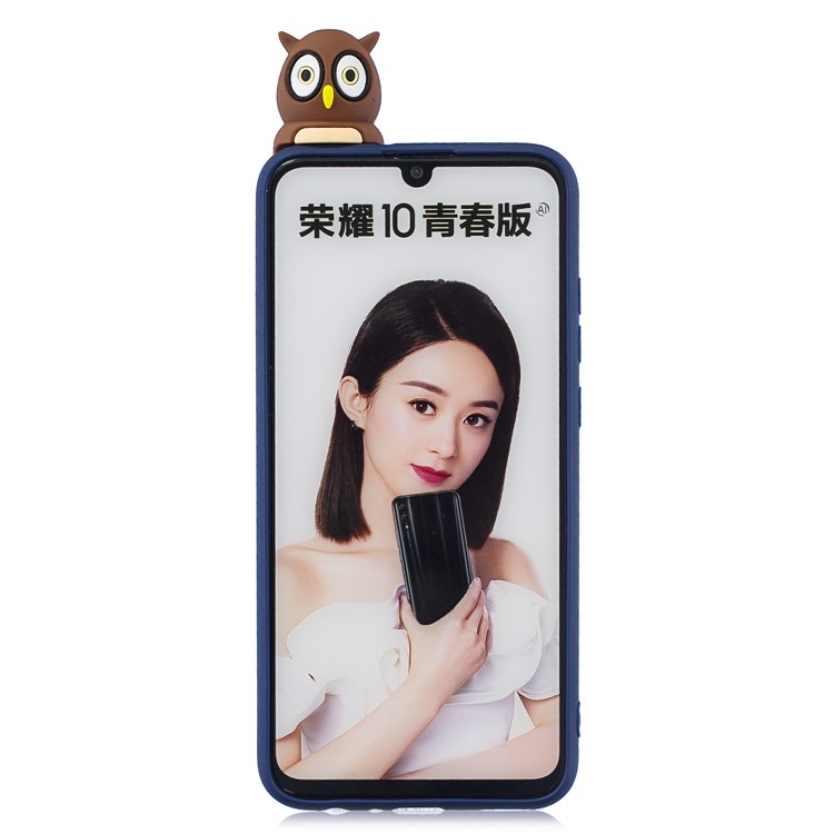 Modello Di Bambola 3D Carino Stampa Caso Accessorio TPU Per Huawei P Smart (2019) / Onore 10 Lite - Gufo Maschio-3